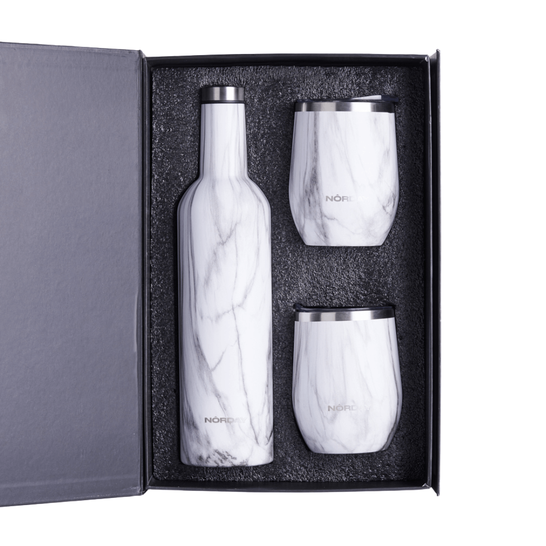 Wine Set Sommelier White Marble